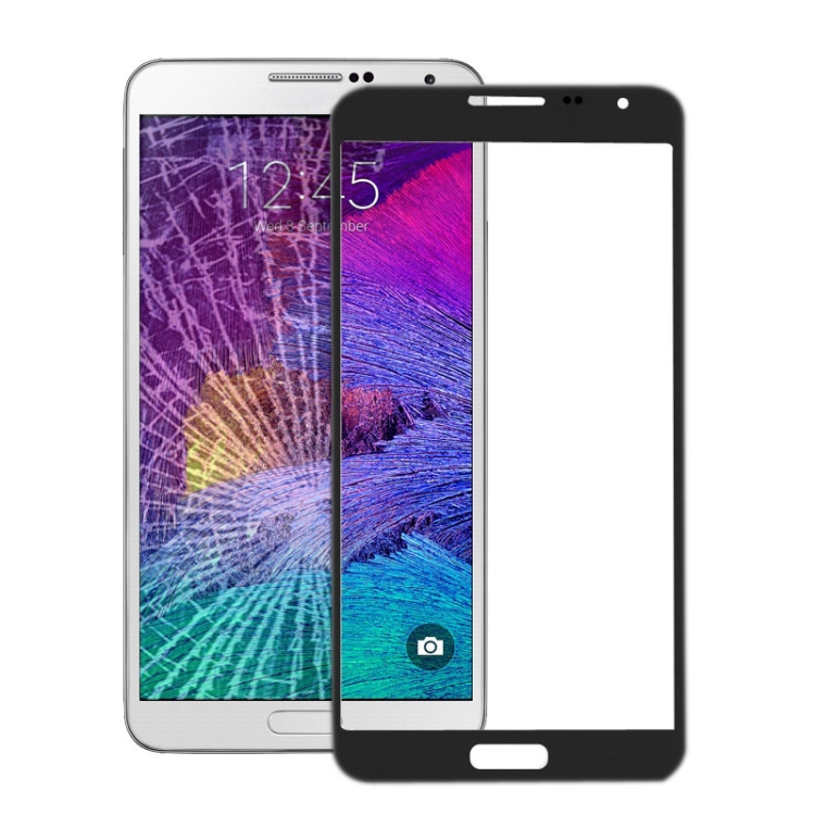 

High Quality Front Screen Outer Glass Lens for Galaxy Note 4 / N910(Black)