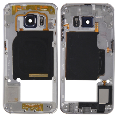 

Back Plate Housing Camera Lens Panel with Side Keys and Speaker Ringer Buzzer for Galaxy S6 Edge / G925(Grey)