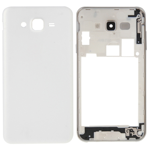 

Full Housing Cover (Middle Frame Bezel + Battery Back Cover) for Galaxy J7(White)