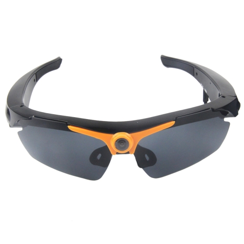 

2 in 1 Sports Sunglasses + 1.3 Megapixel Camera, 70 Degree Wide Angle HD Lens, Support TF(Orange)