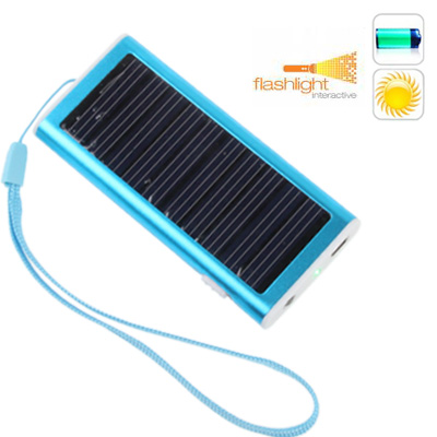 

1350mAh Solar Charger for Mobile phone, Digital camera, PDA, MP3/MP4 Player(Baby Blue)