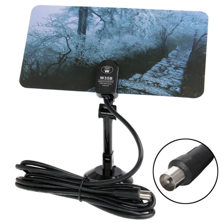 

HD/ DTV / UHF / VHF / FM Digital Indoor TV Antenna with Sucker, Gain: 35dB