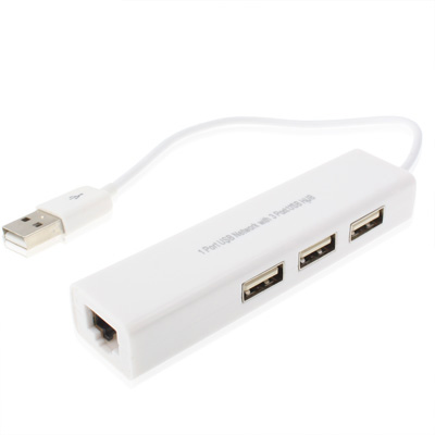 quad usb hub with ethernet port