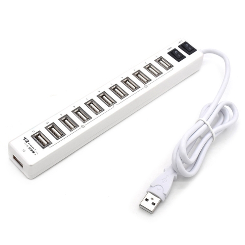 

12-Port USB 2.0 HUB，Suitable for Notebook / Netbook(White)