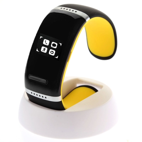 

L12S OLED Bluetooth Wrist V3.0 Smart Touch Bracelet Watch for IOS iPhone / Android Samsung / HTC, with Music Player / Handfree / Pedometer(Yellow)