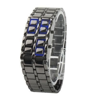 

Iron Samurai - Japanese Inspired Blue LED Watch (Silver Gray)(Grey)
