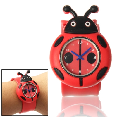 

Cute Ladybug Style Case Quartz Wristwatch(Red)
