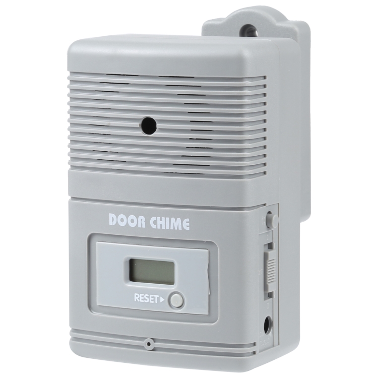 

Light Sensitive and Motion Activated Visitor Door Chime with 0.7 inch LCD Counter (32-Melody/3xAA)(Grey)