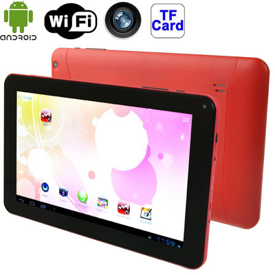 

9.0 inch Tablet PC, 512MB+8GB, Android 4.4 Allwinner A33 up to 1.3GHz, WiFi, HDMI(Red)