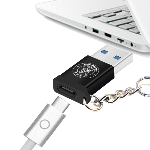 

ENKAY Hat-prince HC-11 USB 3.1 / Type-C to USB 2.0 Mini Adapter Cable, With Key Chain(Black)