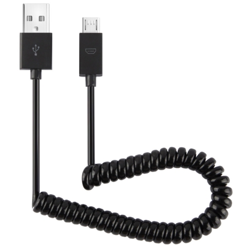 

Micro USB Data Sync Charger Coiled Cable for Galaxy S IV / i9500 / i9300 / N7100, Nokia Lumia Series, LG Optimus Series, Sony Xperia Series etc. Length: 27.5cm (can be extended up to 100cm)(Black)