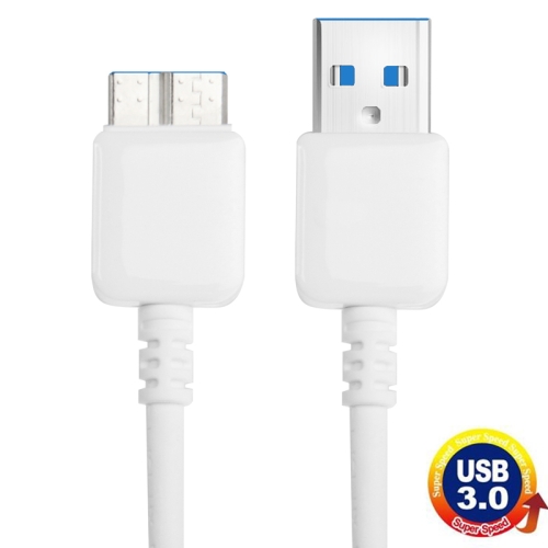 

Micro USB 3.0 to USB 3.0 Data Transfer / Charge Sync Cable for Galaxy Note III / N9000 / N9002 / N9006, 1m(White)