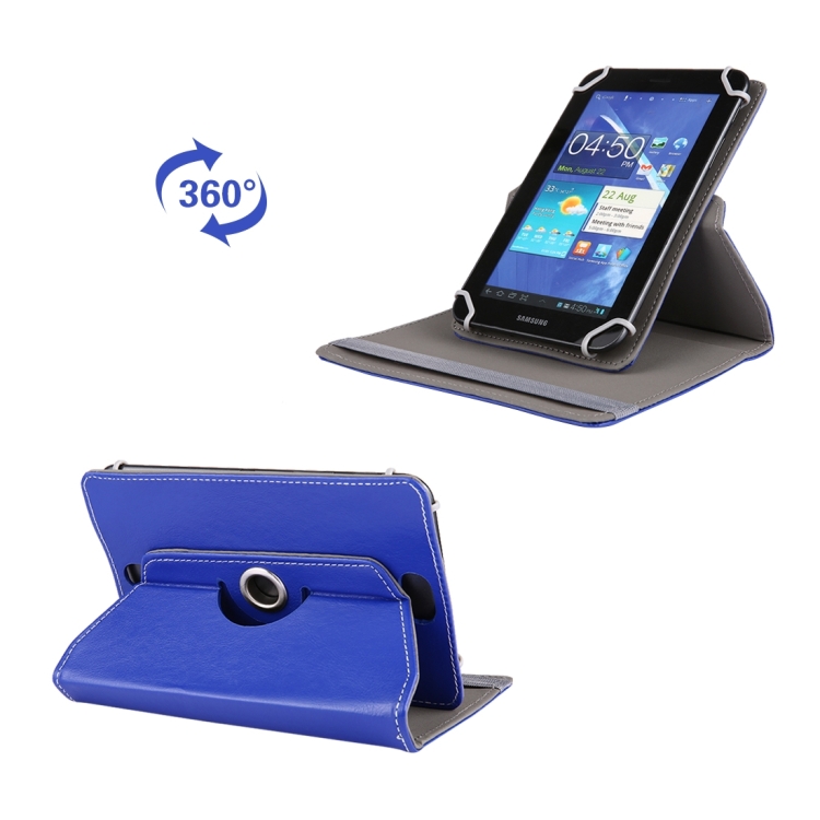 

Litchi Texture 360 Degree Rotatable Universal Leather Case with Sleep / Wake-up & Holder for 7.0 inch Tablet PC(Dark Blue)
