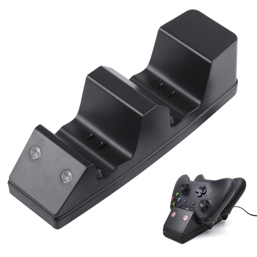 

USB Dual Charging Dock Charger Station with 2 x 1200mAh Battery Packs for Xbox One(Black)