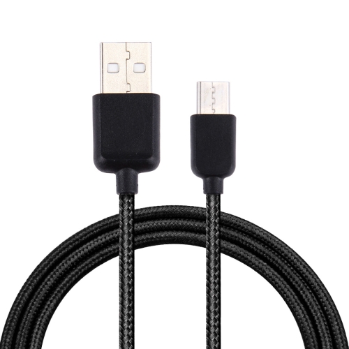 

1m USB-C / Type-C to USB 2.0 Nylon Woven Data Sync Charging Cable, For Galaxy S8 & S8 + / LG G6 / Huawei P10 & P10 Plus / Xiaomi Mi6 & Max 2 and other Smartphones(Black)