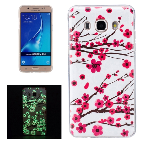 

For Galaxy J5 (2016) / J510 Noctilucent Plum Pattern IMD Workmanship Soft TPU Back Cover Case