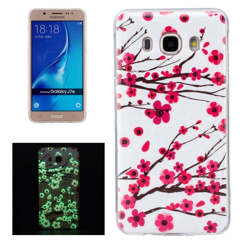 

For Galaxy J7 (2016) / J710 Noctilucent Plum Pattern IMD Workmanship Soft TPU Back Cover Case