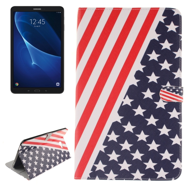 

For Galaxy Tab A 10.1 / T580 US Flag Pattern Horizontal Flip Leather Case with Holder & Card Slots & Wallet