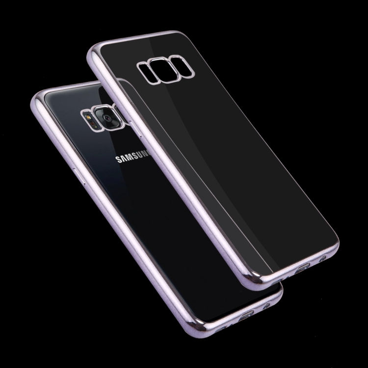 

For Galaxy S8 Electroplating Frame Soft TPU Protective Case(Grey)