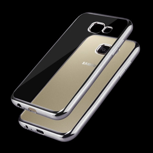 

For Galaxy A7 (2017) / A720 Electroplating Frame Soft TPU Protective Case(Grey)