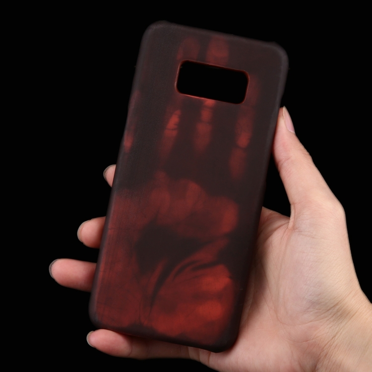 

For Galaxy S8 Paste Skin + PC Thermal Sensor Discoloration Protective Back Cover Case(Orange)