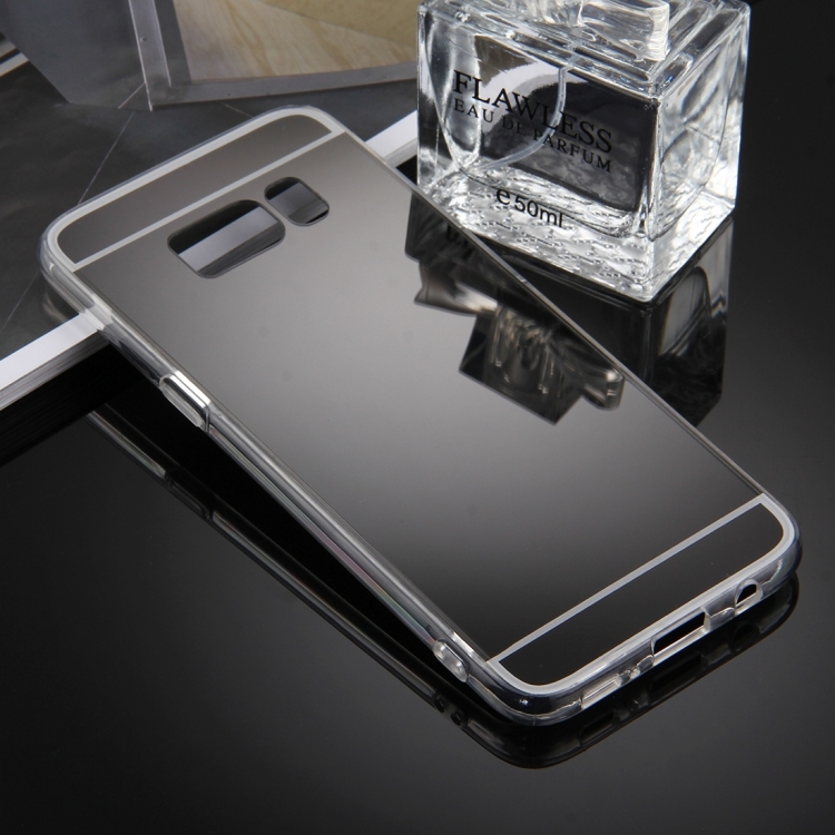 

For Galaxy S8 Acrylic TPU Mirror Protective Back Cover Case(Black)