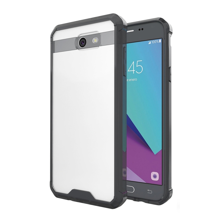 

For Galaxy J7 (2017) / J730 (US Version) Shockproof Acrylic + TPU Transparent Armor Protective Case(Black)