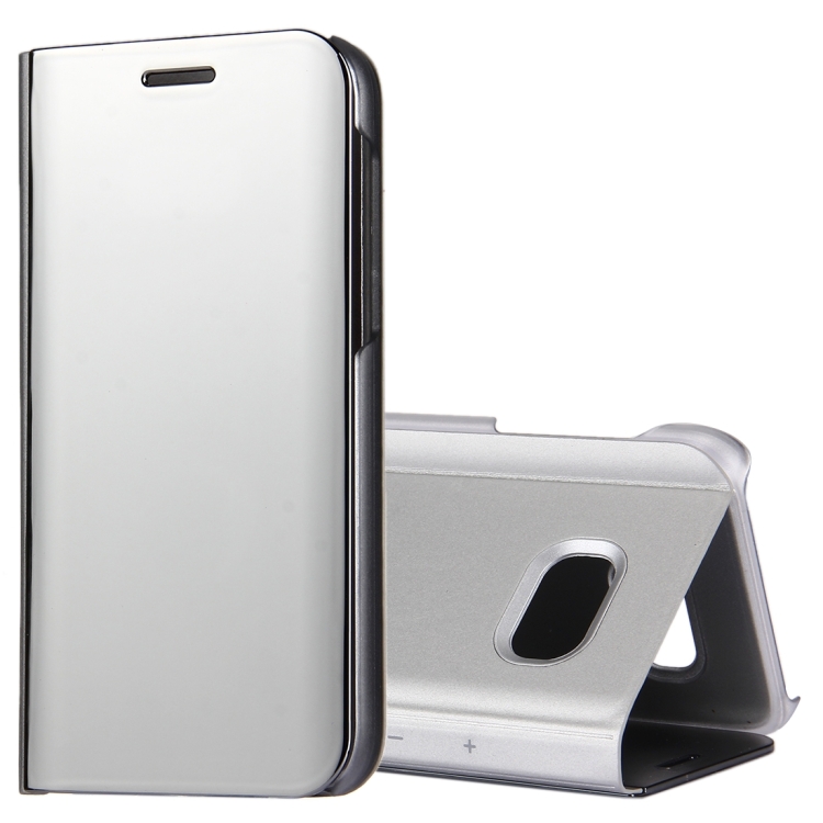 

For Galaxy A3 (2017) / A320 Electroplating Mirror Horizontal Flip Leather Case with Holder(Silver)