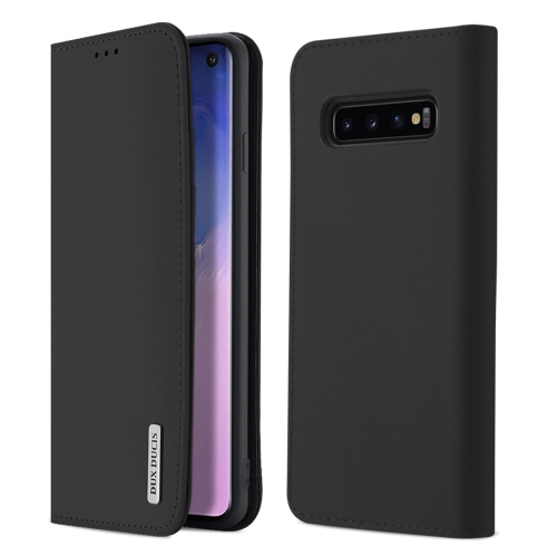 

DUX DUCIS WISH Series TPU + PU + Leather Case for Galaxy S10, with Card Slots & Wallet (Black)