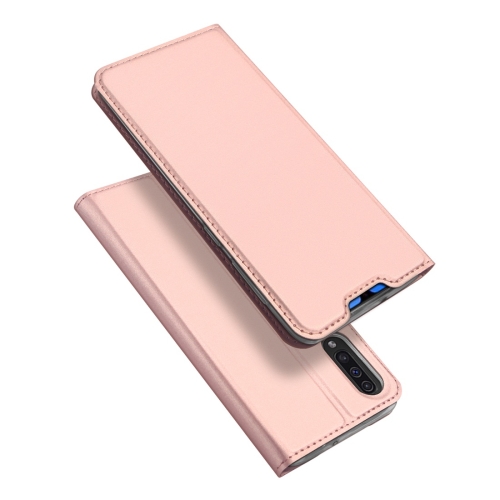 

DUX DUCIS Skin Pro Series Horizontal Flip PU + TPU Leather Case for Galaxy A70, with Holder & Card Slots (Rose Gold)