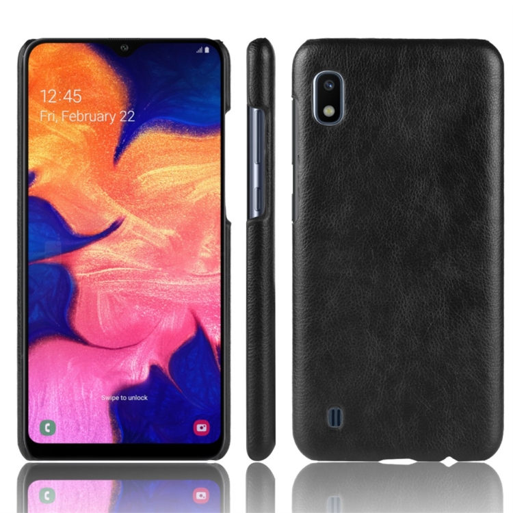 

Shockproof Litchi Texture PC + PU Protective Case for Galaxy A10 (Black)