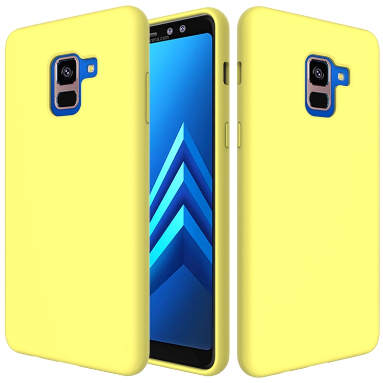 

Solid Color Liquid Silicone Dropproof Protective Case for Samsung Galaxy A8 Plus (2018) (Yellow)