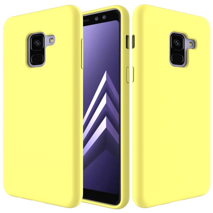 

Solid Color Liquid Silicone Dropproof Protective Case for Samsung Galaxy A8 (2018) (Yellow)