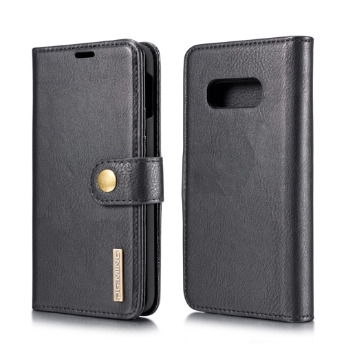 

DG.MING Crazy Horse Texture Flip Detachable Magnetic Leather Case for Galaxy S10 E, with Holder & Card Slots & Wallet (Black)