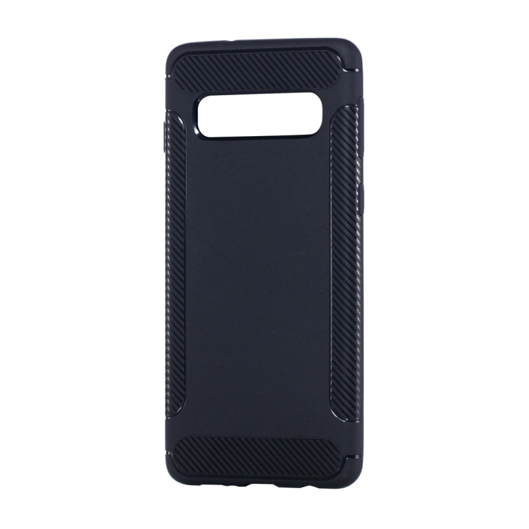 

Carbon Fiber Anti-slip TPU Protective Case for Galaxy S10 (Black)