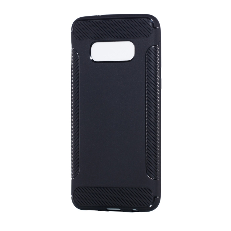 

Carbon Fiber Anti-slip TPU Protective Case for Galaxy S10 E (Black)
