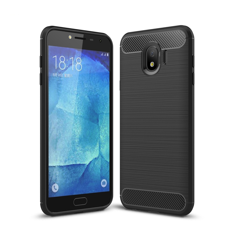 

Brushed Texture Carbon Fiber Shockproof TPU Case for Galaxy J4 2018 (EU Version)(Black)