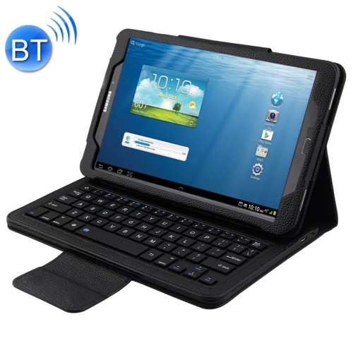 

2 in 1 For Galaxy Tab A 10.1 (2016) T580 / T585 Separable Litchi Texture Horizontal Flip Leather Case + Bluetooth Keyboard with Holder(Black)