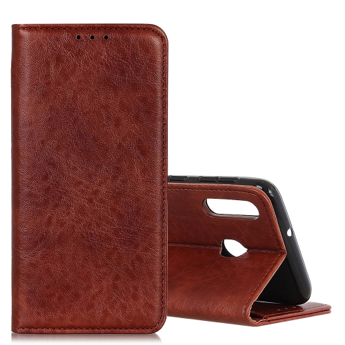 

Magnetic Retro Crazy Horse Texture Horizontal Flip Leather Case for Galaxy A30, with Holder & Card Slots & Photo Frame(Brown)