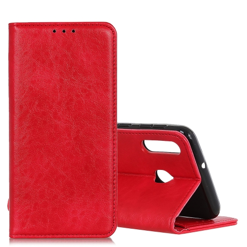

Magnetic Retro Crazy Horse Texture Horizontal Flip Leather Case for Galaxy M20, with Holder & Card Slots & Photo Frame(Red)