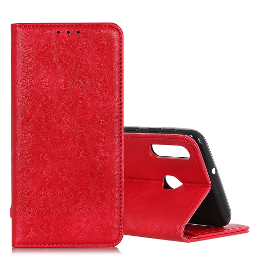 

Magnetic Retro Crazy Horse Texture Horizontal Flip Leather Case for Galaxy M30, with Holder & Card Slots & Photo Frame(Red)