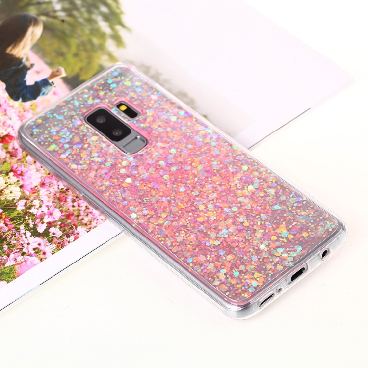 

For Galaxy S9+ Glitter Powder Soft TPU Protective Case(Pink)
