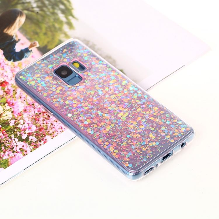 

For Galaxy S9 Glitter Powder Soft TPU Protective Case(Pink)
