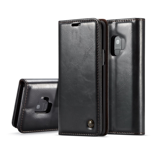 

CaseMe-003 for Galaxy S9 PU + PC Business Style Crazy Horse Texture Horizontal Flip Leather Case with Holder & Card Slots & Wallet(Black)
