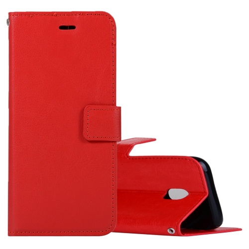 

For Galaxy J5 (2017) (EU Version) Crazy Horse Texture Horizontal Flip Leather Case with Holder & Card Slots & Wallet & Photo Frame (Red)