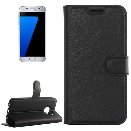 

For Galaxy S7 / G930 Litchi Texture Horizontal Flip Leather Case with Holder & Card Slots & Wallet(Black)