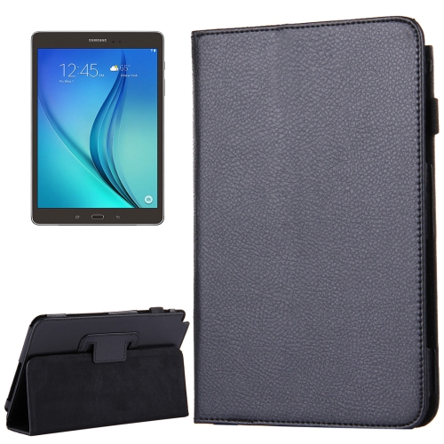 

For Galaxy Tab A 8.0 / T350 Litchi Texture Magnetic Horizontal Flip Leather Case with Holder(Black)