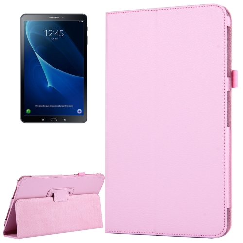 

For Galaxy Tab A 10.1 / T580 Litchi Texture Magnetic Horizontal Flip Leather Case with Holder & Sleep / Wake-up Function(Pink)