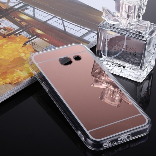 Sunsky For Galaxy J5 Prime Acrylic Tpu Electroplating Mirror Protective Back Cover Case Rose Gold