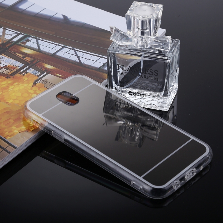 

For Galaxy J5 (2017) (EU Version) Acrylic + TPU Electroplating Mirror Protective Back Cover Case(Black)
